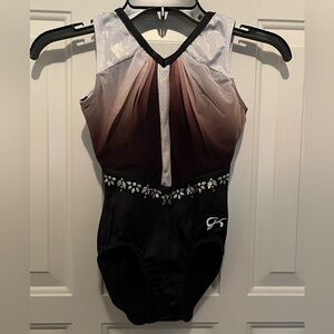 NEW Elegant Black and Brown Leotard with Sparkle Details